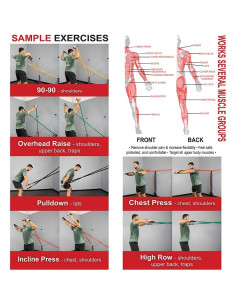 Bandas de Resistencia Valor Fitness 11.34 kg - Entrenamiento Fuerza 2