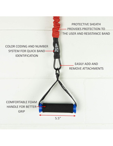 Bandas de Resistencia Valor Fitness 11.34 kg - Entrenamiento Fuerza