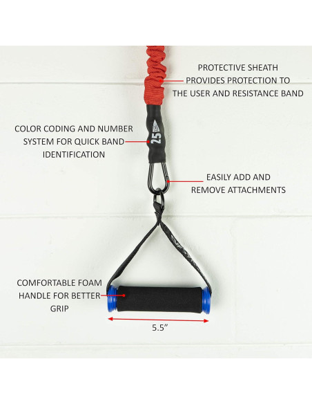 Bandas de Resistencia Valor Fitness 11.34 kg - Entrenamiento Fuerza
