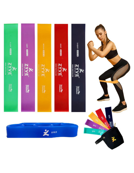 Bandas de Resistencia ZYVE MINIBAND 5 Niveles Caucho Natural
