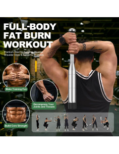 Club de acero ajustable Coniflor 6 en 1 + bandas de resistencia 2