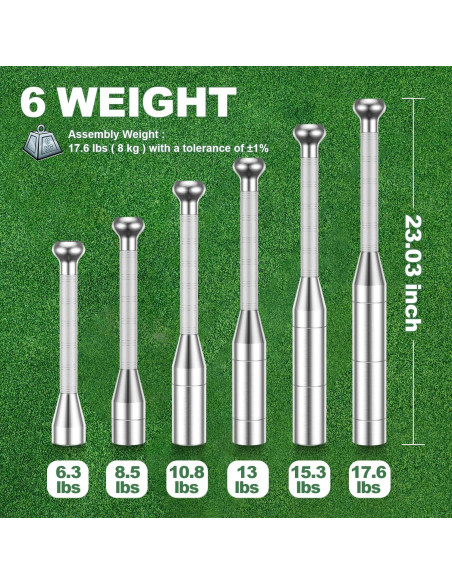 Club de acero ajustable Coniflor 6 en 1 + bandas de resistencia