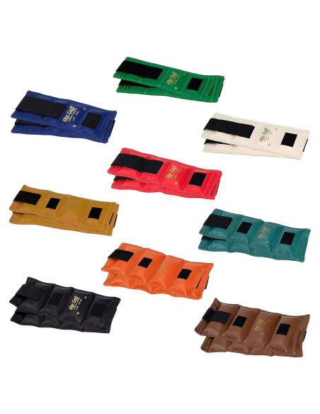 Pesas Ajustables para Tobillos y Muñecas El Cuff - 9 Piezas 0.45 a 4.54 kg
