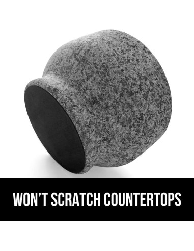 Juego de Mortero y Pestle Gorilla Grip 1.5 Taza Granito Gris