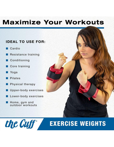 Pesas Ajustables para Tobillos y Muñecas El Cuff - 9 Piezas 0.45 a 4.54 kg