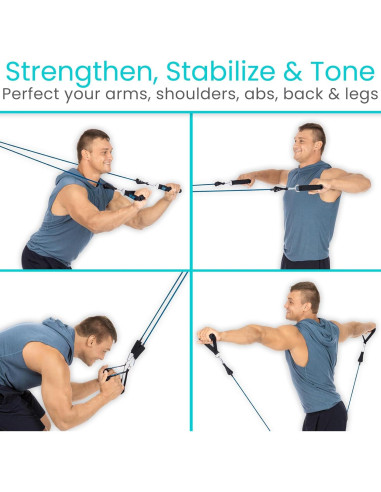 Bandas de Resistencia Vive 11 Pcs con Mangos y Anclaje - 31.75 kg