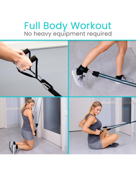 Bandas de Resistencia Vive 11 Pcs con Mangos y Anclaje - 31.75 kg