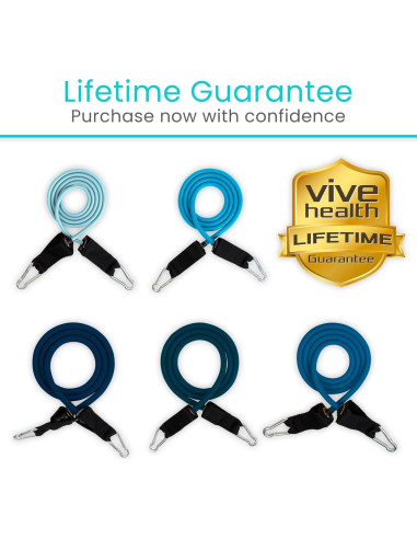 Bandas de Resistencia Vive 11 Pcs con Mangos y Anclaje - 31.75 kg