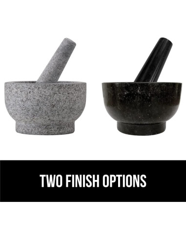 Juego de Mortero y Pestle Gorilla Grip 1.5 Taza Granito Gris