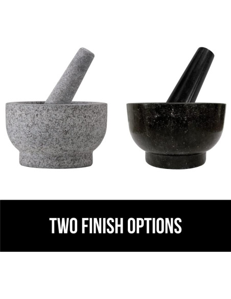Juego de Mortero y Pestle Gorilla Grip 1.5 Taza Granito Gris