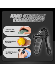 Entrenador de Fuerza de Agarre KANJISAURS Ajustable con Contador 2