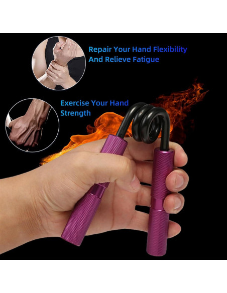 Entrenador de Fuerza de Agarre AIKESIWAY 4 Pack 50-200LB