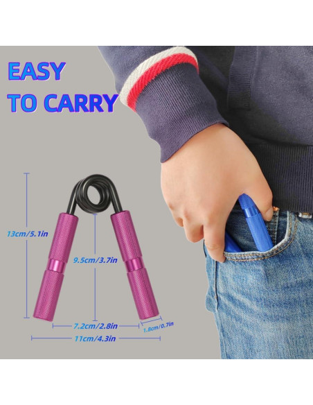 Entrenador de Fuerza de Agarre AIKESIWAY 4 Pack 50-200LB