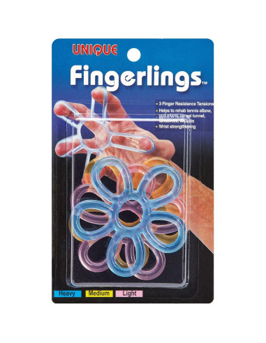 Bandas de Resistencia para Dedos Unique Sports - 3 Niveles