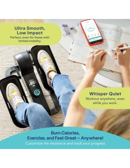 Cubii Move - Bicicleta elíptica bajo escritorio ajustable