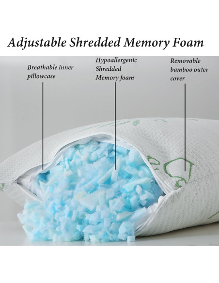 Almohada viscoelástica HOXXME Reina 1 pieza 76x51 cm