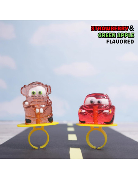 Anillos Lollipop Disney Pixar Cars 18 Piezas Sabor Fresa