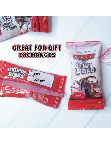 Anillos Lollipop Disney Pixar Cars 18 Piezas Sabor Fresa