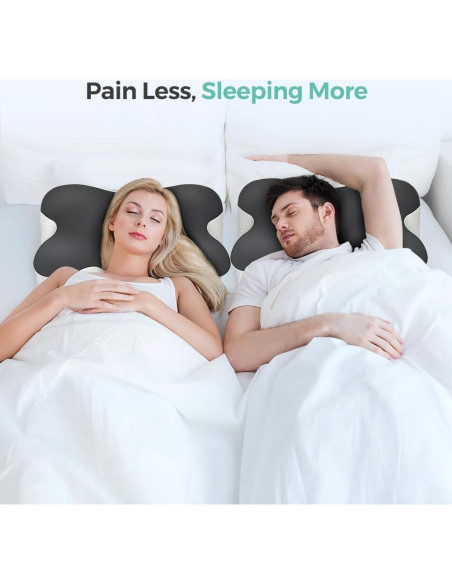 Almohada Cervical Ergonomica Jpoht Queen Espuma Viscoelástica