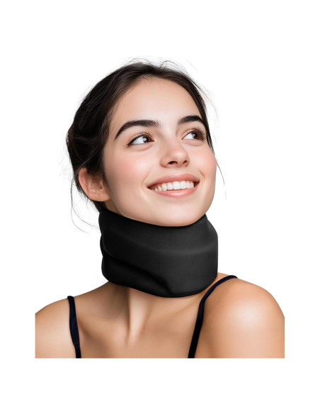 Collarín Cervical Qwnccet Negro Mediano 32-40.6 cm Soporte