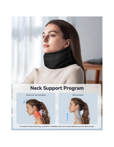 Collarín Cervical Qwnccet Negro Mediano 32-40.6 cm Soporte