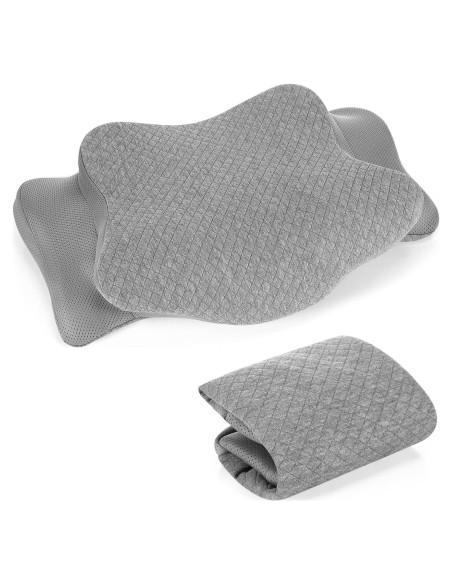 Funda de Almohada Cervical HunnmingRe Gris 63x38 cm Ergonómica