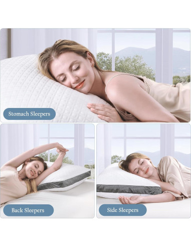 Almohada Queen Luxe Linen Espuma Viscoelástica Ajustable 50,8x76,2 cm