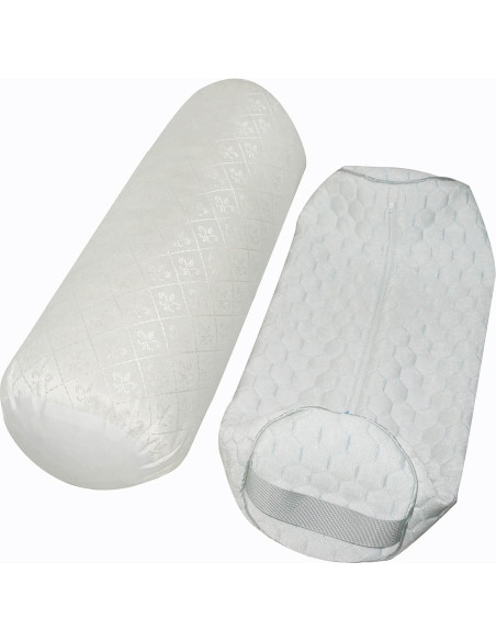 Almohada Cilíndrica Kingnex 20x8 para Alivio de Espalda