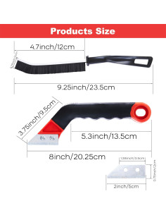 Kit de Herramientas para Remoción de Lechada MaxMona - 2 Raspadores, 6 Cuchillas, 2 Cepillos 2