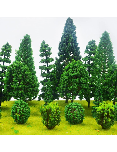 25 Árboles Miniatura Mixtos MOMOONNON para Diorama 2.5-13 cm