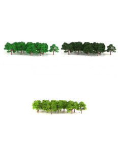 75 Árboles Modelo Escala 1:300 LoveinDIY para Dioramas