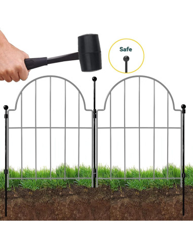 Cerca de Jardín Metal Blingluck 10 Paneles 3.35 m Arqueada