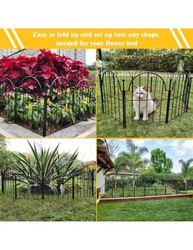 Cerca de Jardín Metal Blingluck 10 Paneles 3.35 m Arqueada