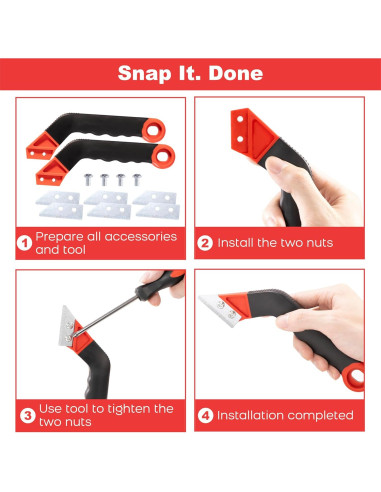 Kit de Herramientas para Remoción de Lechada MaxMona - 2 Raspadores, 6 Cuchillas, 2 Cepillos