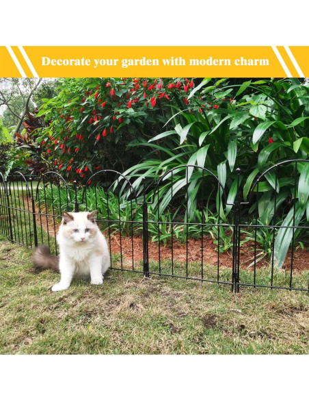 Cerca de Jardín Metal Blingluck 10 Paneles 3.35 m Arqueada