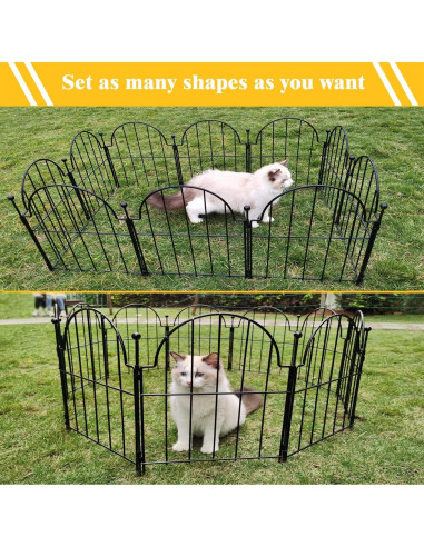 Cerca de Jardín Metal Blingluck 10 Paneles 3.35 m Arqueada