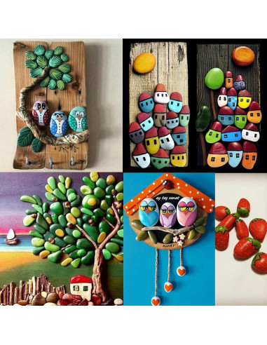 50 Piezas de Piedras Naturales para Pintar 3-6 cm Nasrslla