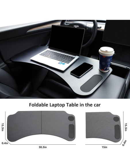 Mesa Plegable ThinSGO para Tesla Model Y y Model 3 43x41 cm