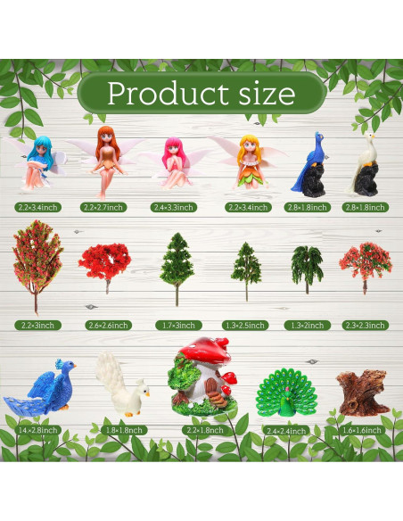 58 Piezas Figuras de Hadas Glimin para Jardín Exterior
