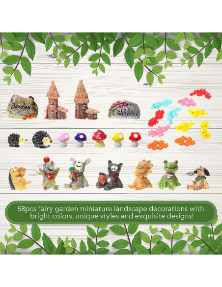 58 Piezas Figuras de Hadas Glimin para Jardín Exterior