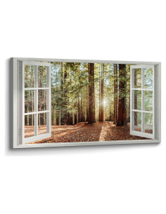 Arte en Lienzo Bosque Amanecer 101,6x50,8 cm Decoración