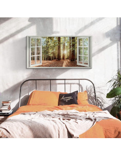 Arte en Lienzo Bosque Amanecer 101,6x50,8 cm Decoración 2