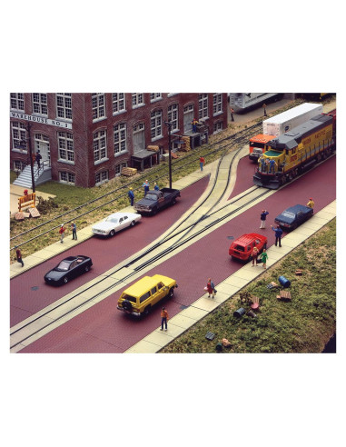 Kit de calles a escala HO Walthers Cornerstone 63 cm ladrillo