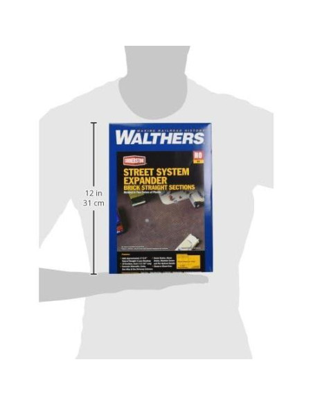 Kit de calles a escala HO Walthers Cornerstone 63 cm ladrillo