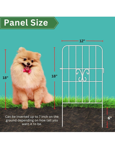 Cerca de Jardín ShopLaLa 10 Paneles Metal Blanca 3,05 m