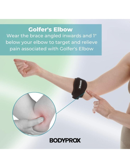 Faja para Codo Bodyprox 2 Piezas Alivio Dolor Tenista