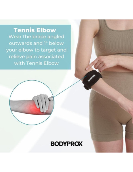 Faja para Codo Bodyprox 2 Piezas Alivio Dolor Tenista