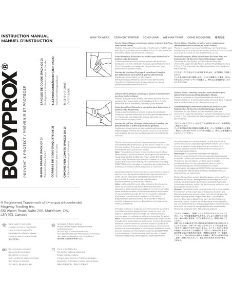 Faja para Codo Bodyprox 2 Piezas Alivio Dolor Tenista