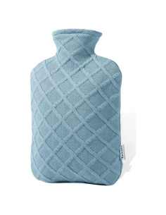 Botella de Agua Caliente FORICOM 2L con Funda Suave Azul