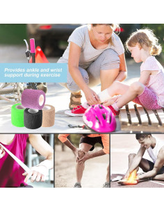 Venda Cohesiva Autoadhesiva AMAHOMESA 5cm - Paquete de 4 2